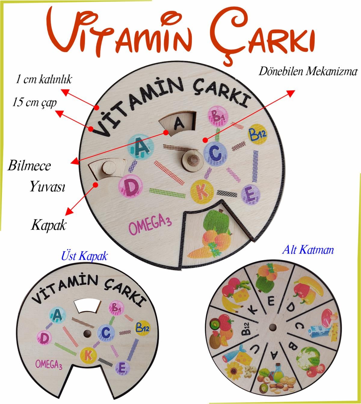 Vitaminler ve Besinleri Çarkı