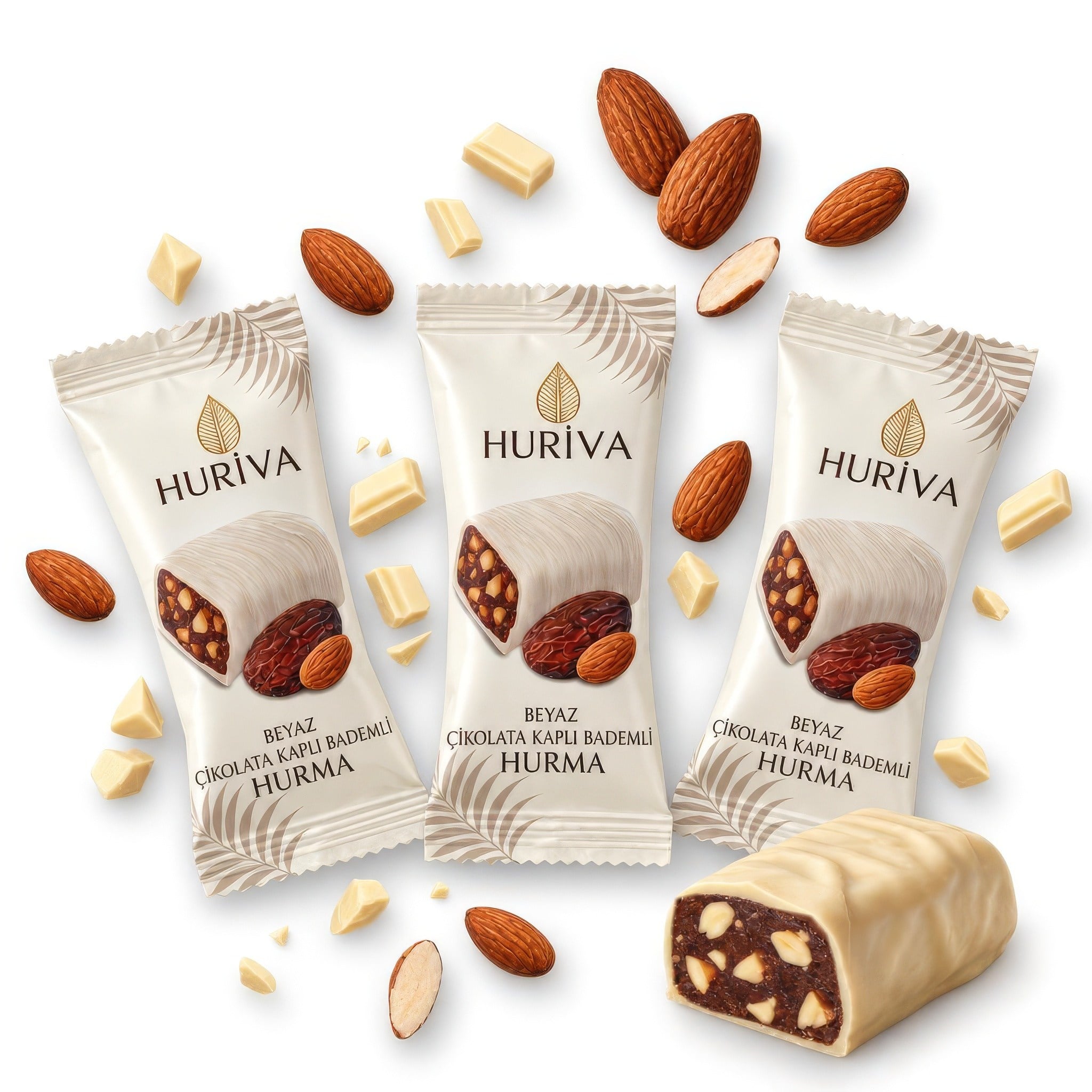Beyaz Çikolatalı Bademli Hurma Barı 5 KG
