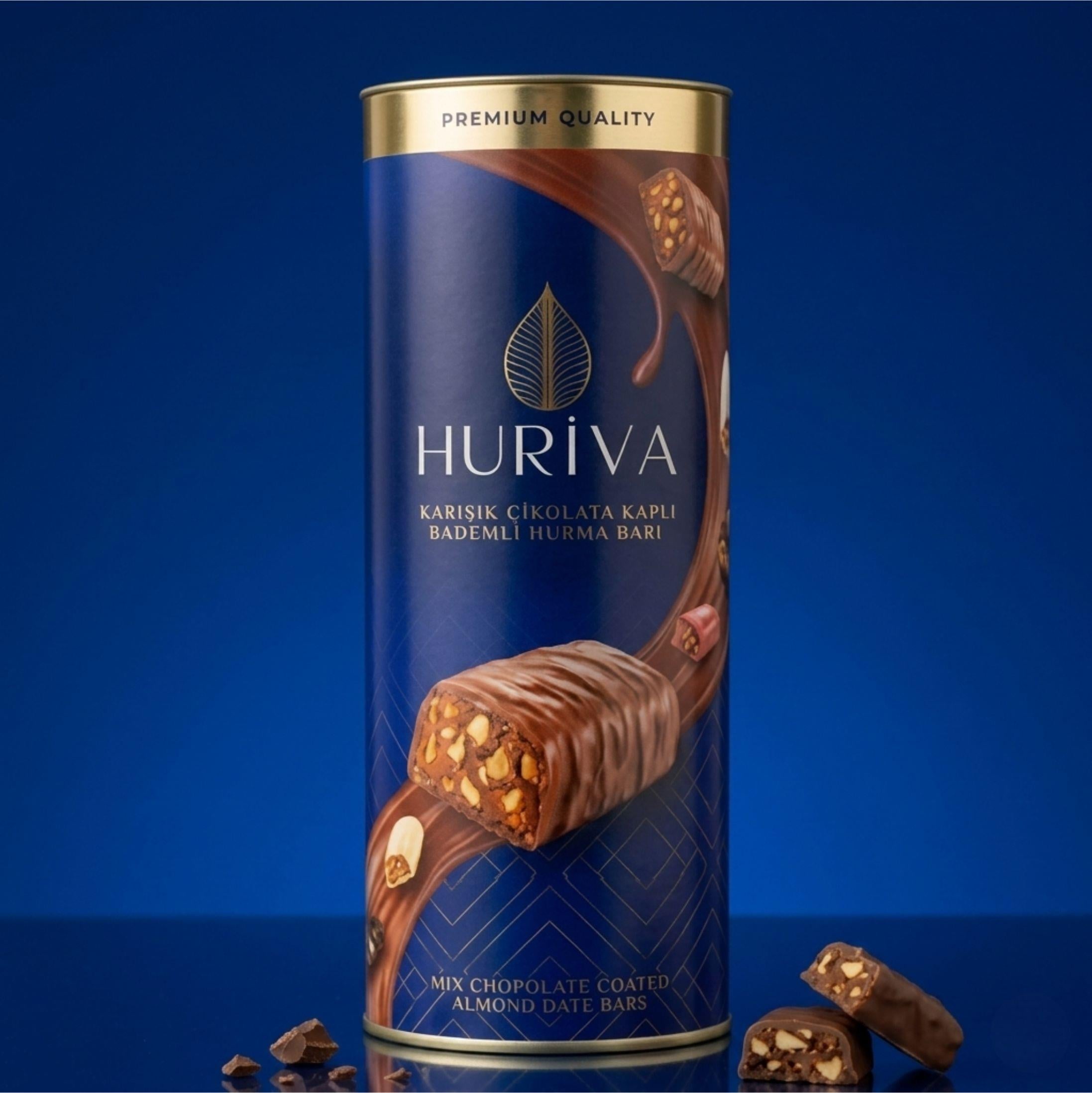 Karışık Çikolatalı Bademli Hurma Barları 200 GR