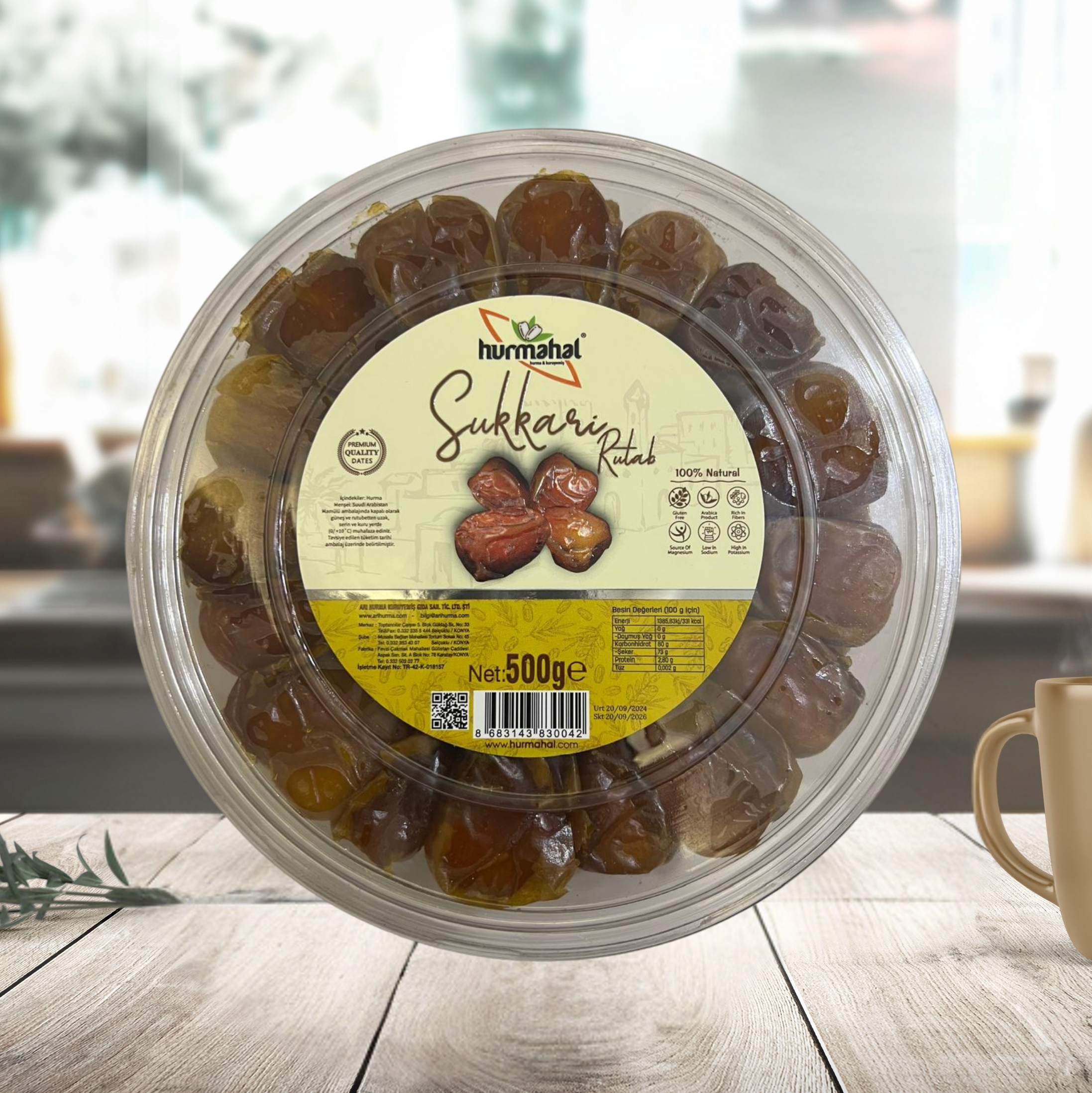 Taze Sukkari Yaş Hurma Premium 500 Gr