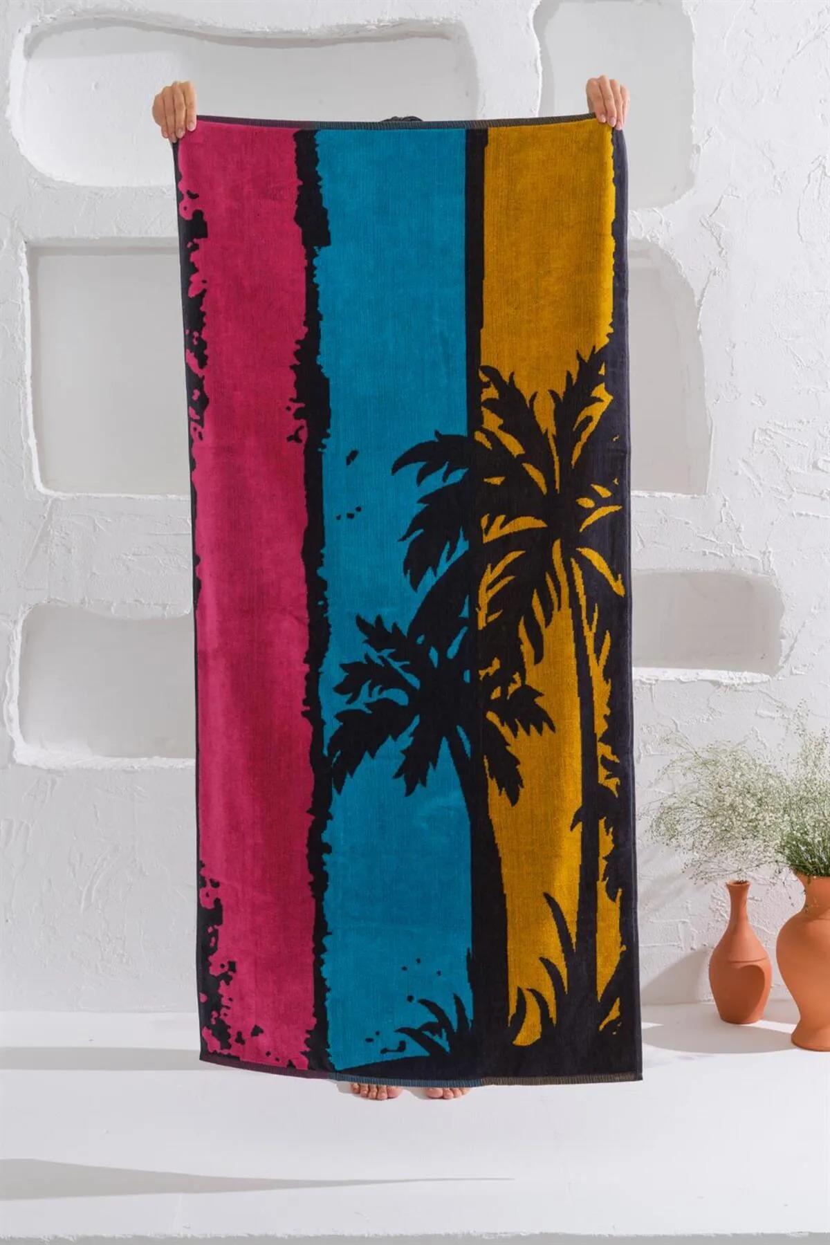 Homelover %100 Pamuk Plaj Deniz Havlusu Palmiye 75x150