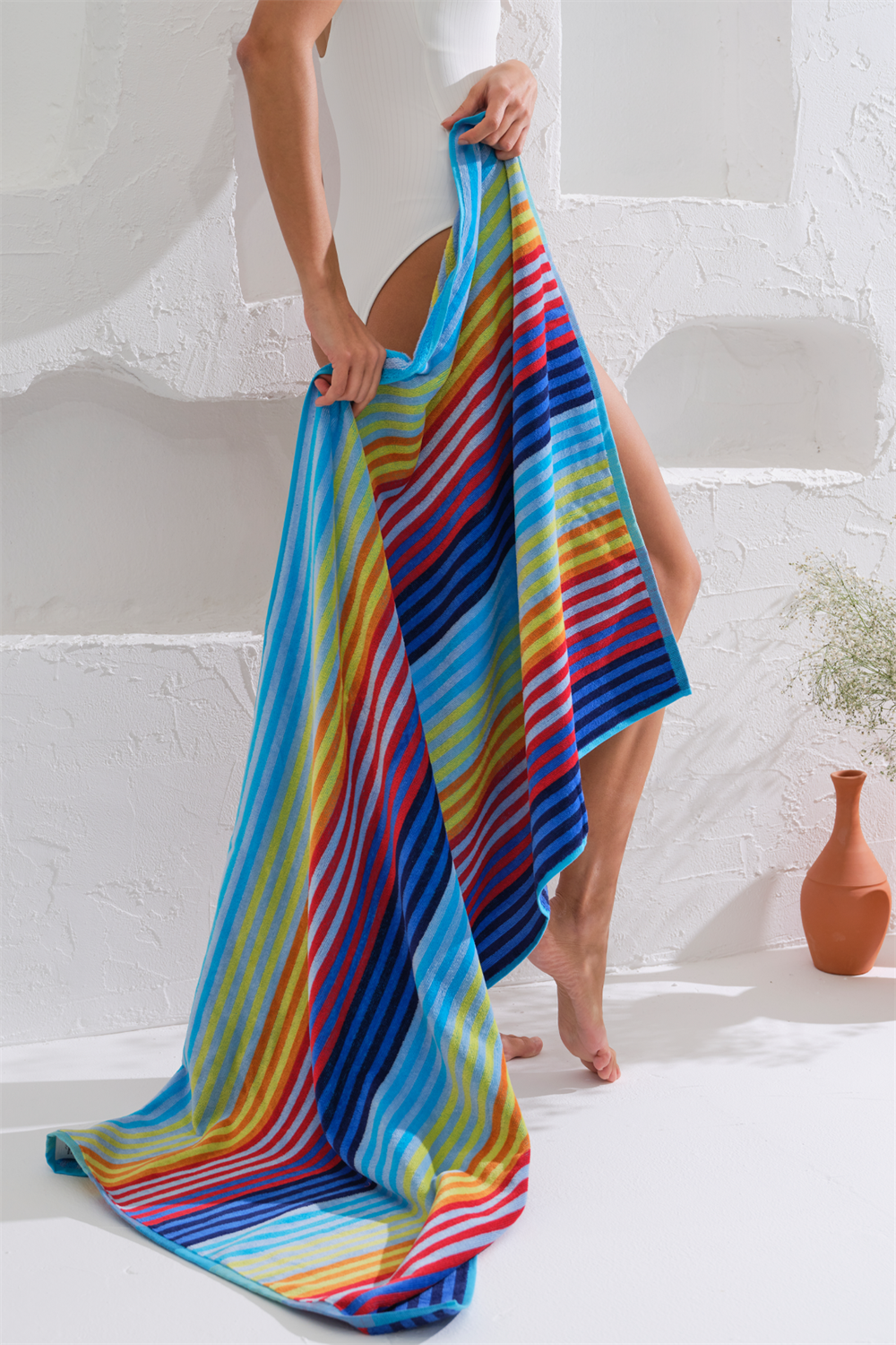 Homelover %100 Pamuk Plaj Deniz Havlusu Çizgili Beach 75x150