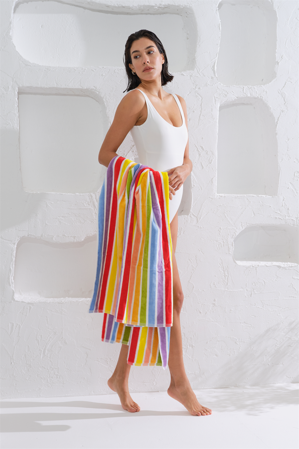 Homelover %100 Pamuk Plaj Deniz Havlusu Çizgili Beach 75x150