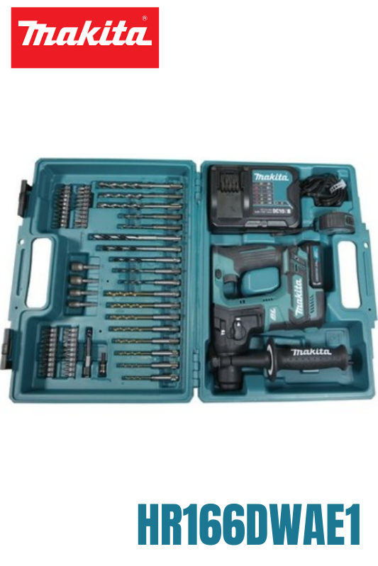 MAKİTA HR166DWAEF AKÜLÜ DELİCİ MATKAP+UÇ SETİ