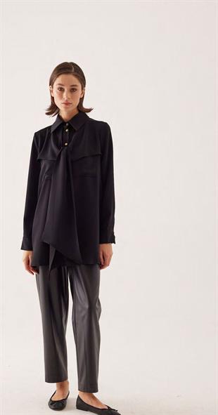 Nevi Kravatlı Gömlek