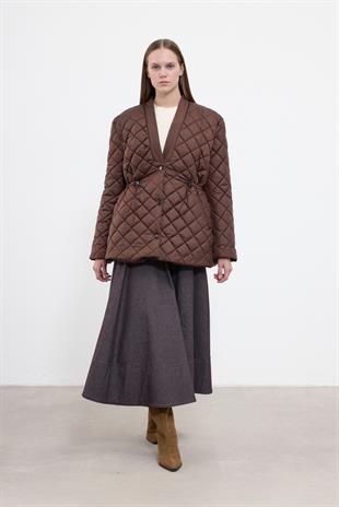 Safir Kısa Kapitone Mont