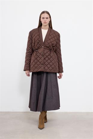 Safir Kısa Kapitone Mont