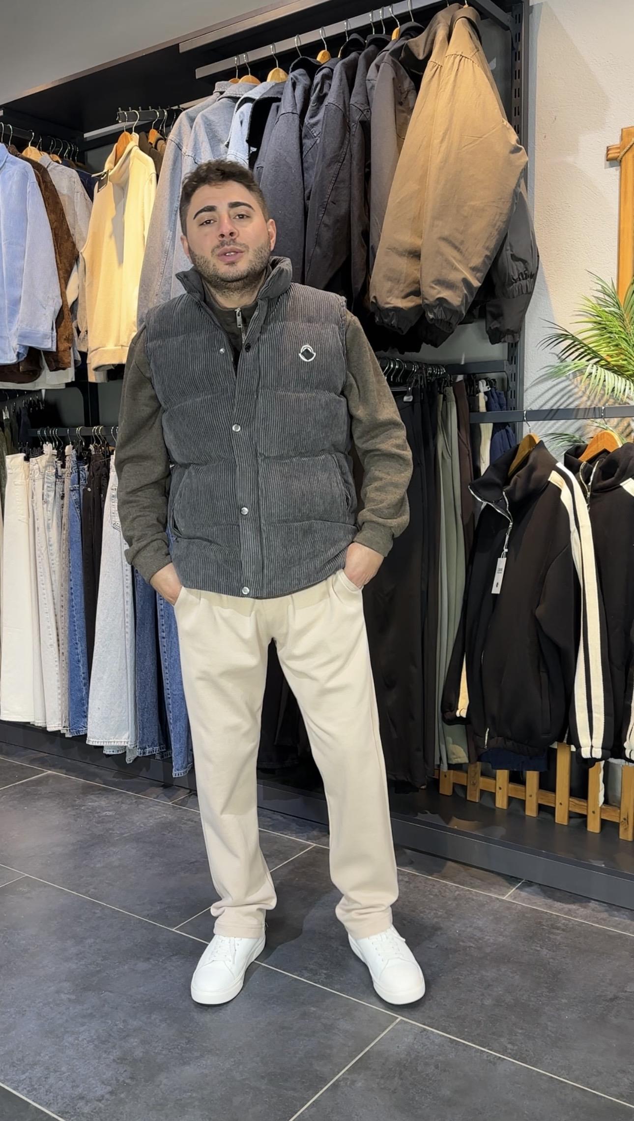GRİ FİTİLLİ YELEK 