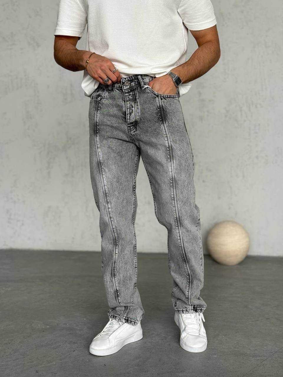 GRİ ŞERİTLİ REGULAR KALIP PANTOLON