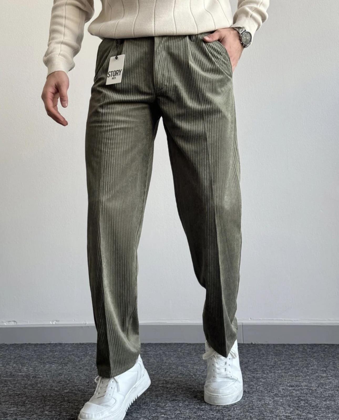 KALIN FİTİLLİ YEŞİL BAGGY PANTOLON