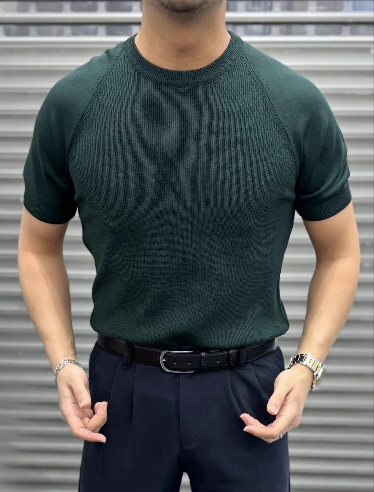 YEŞİL REGLAN KOL PAMUKLU TRİKO