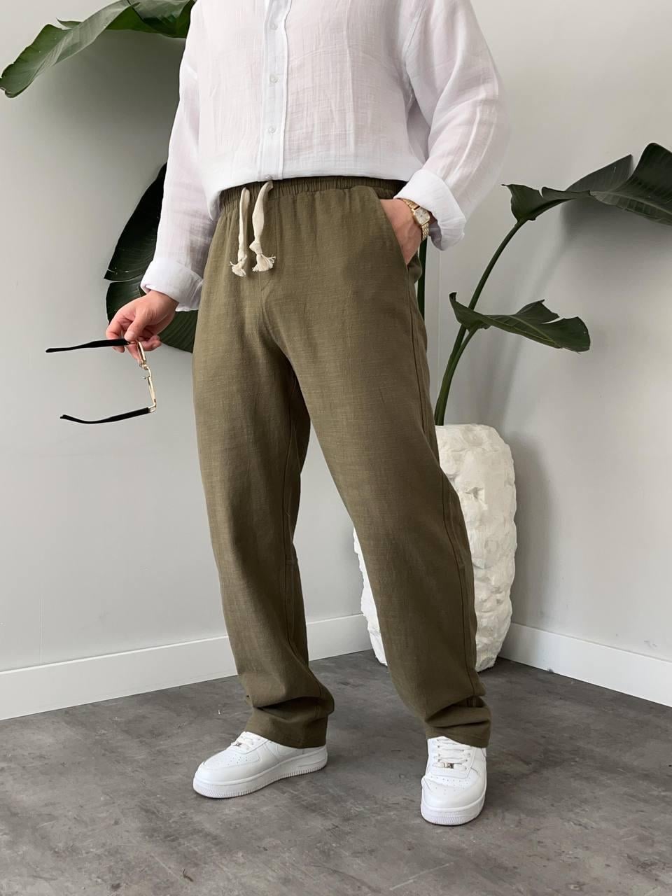 HAKİ BELİ İPLİ BAGGY PANTOLON
