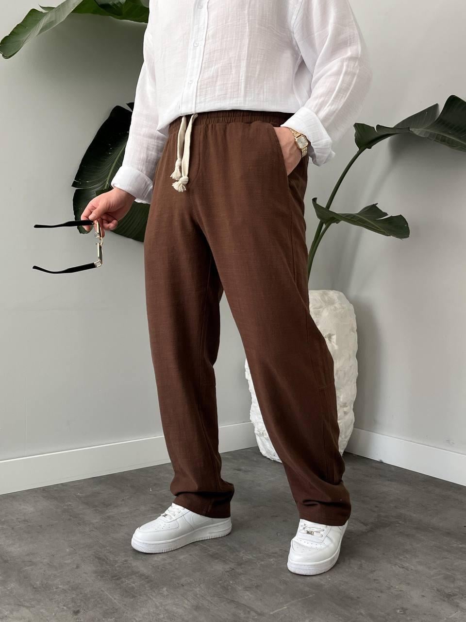 KAHVE BELİ İPLİ BAGGY PANTOLON 