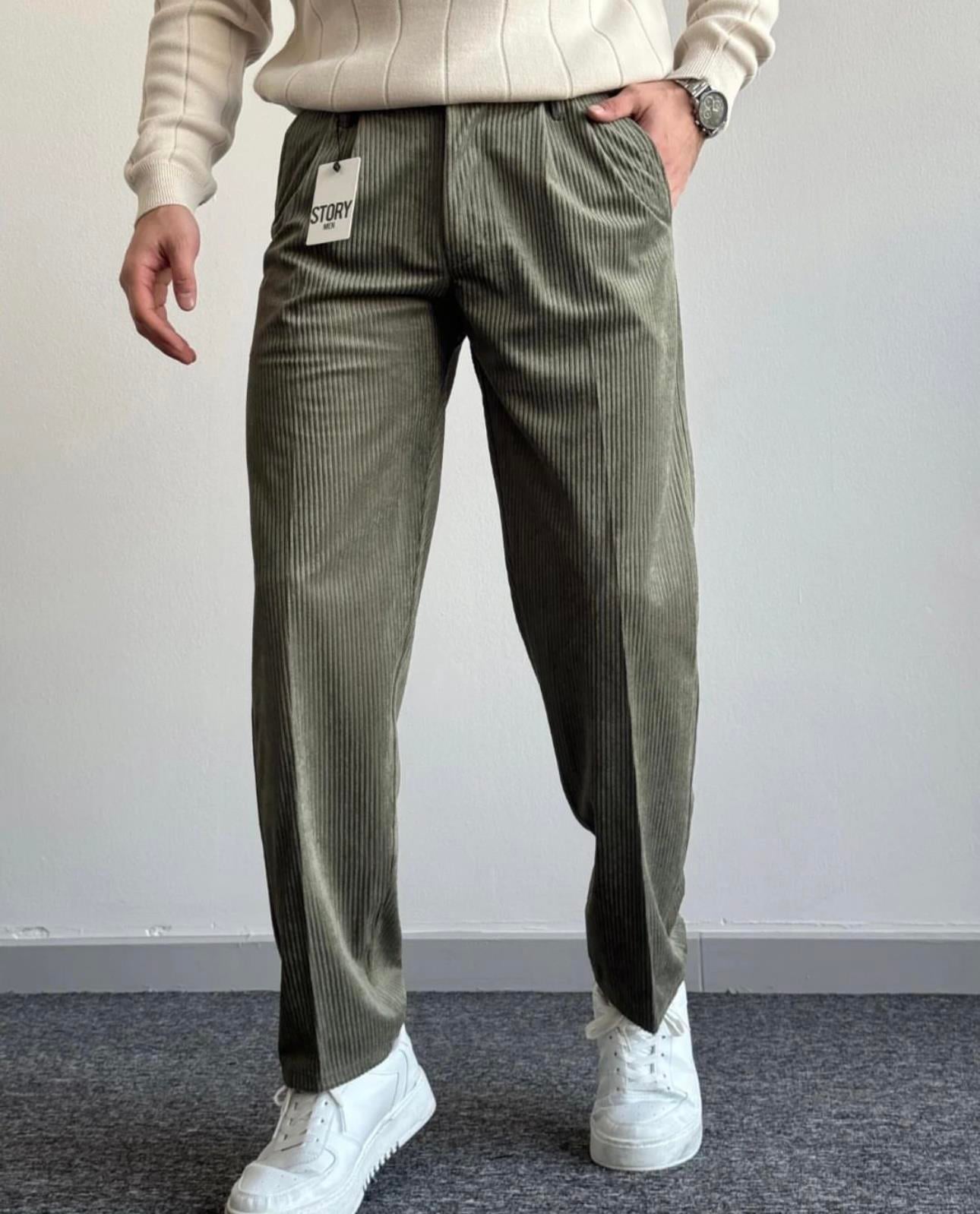 KALIN FİTİLLİ YEŞİL BAGGY PANTOLON