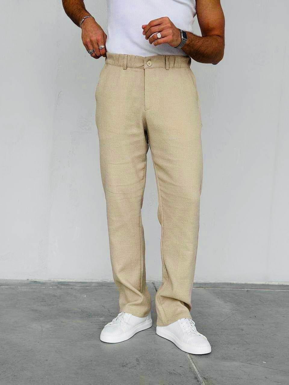 KETEN BAGGY PANTOLON BEJ