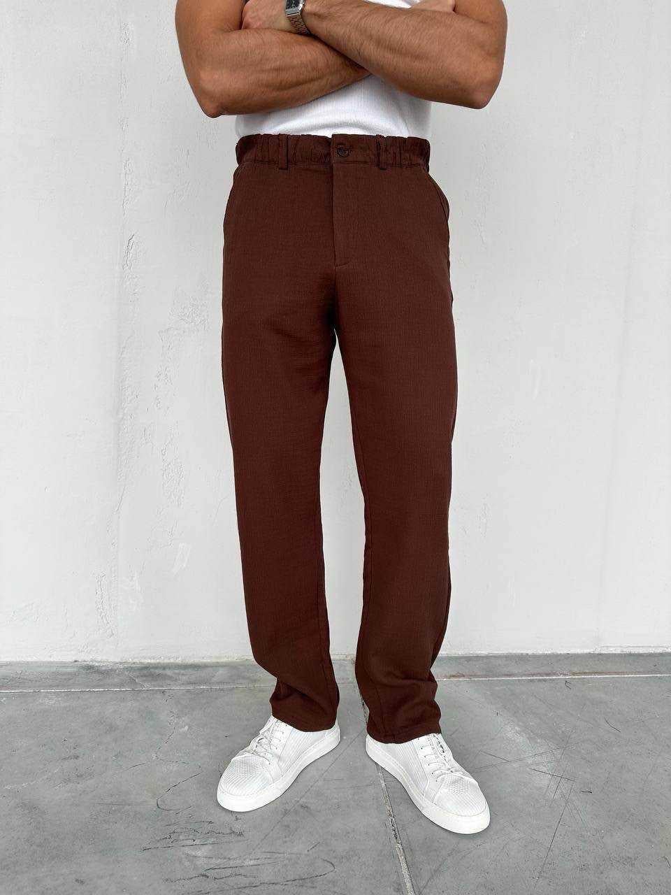 KETEN BAGGY PANTOLON KAHVE