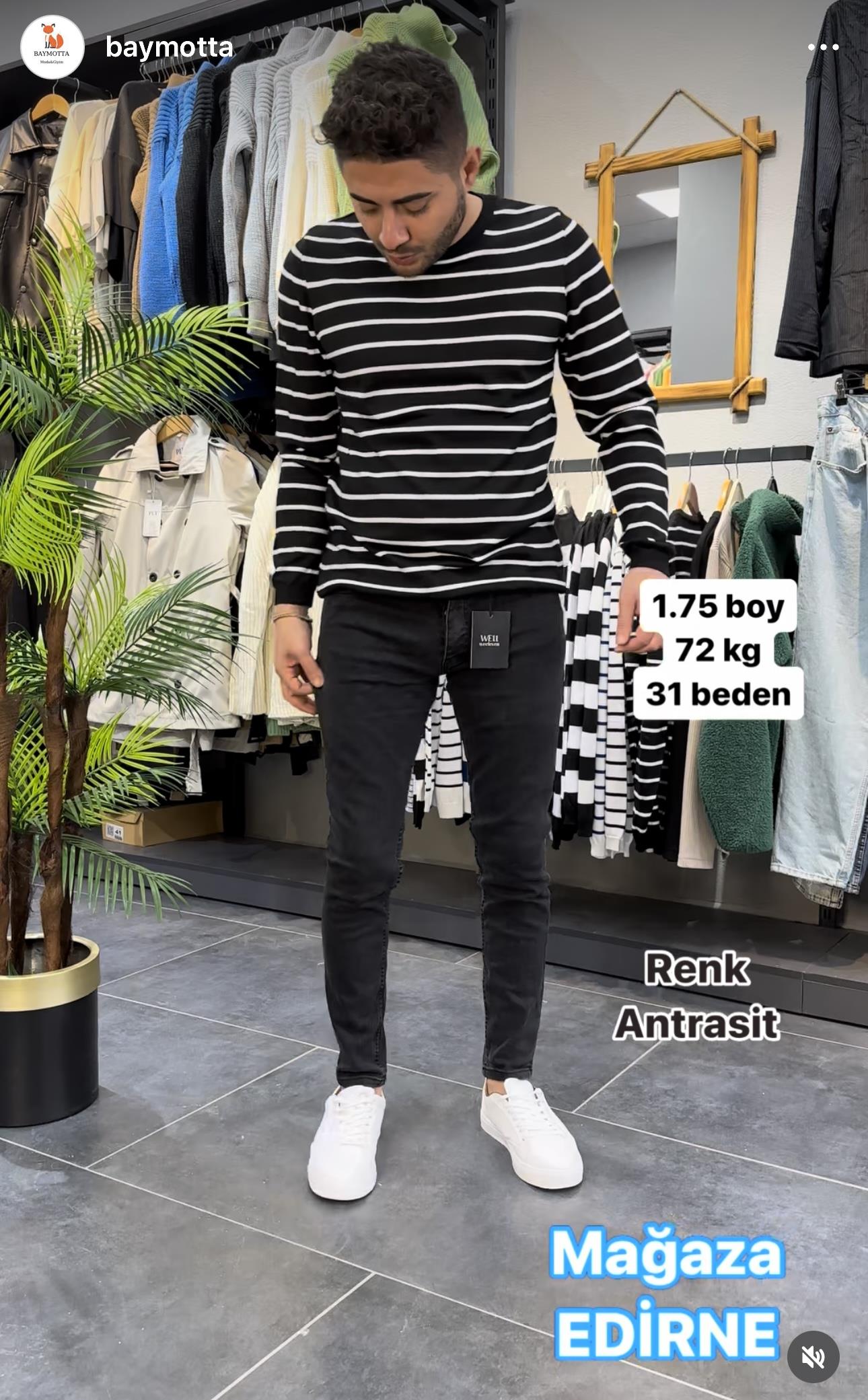 LİKRALI ANTRASİT KOT PANTOLON 