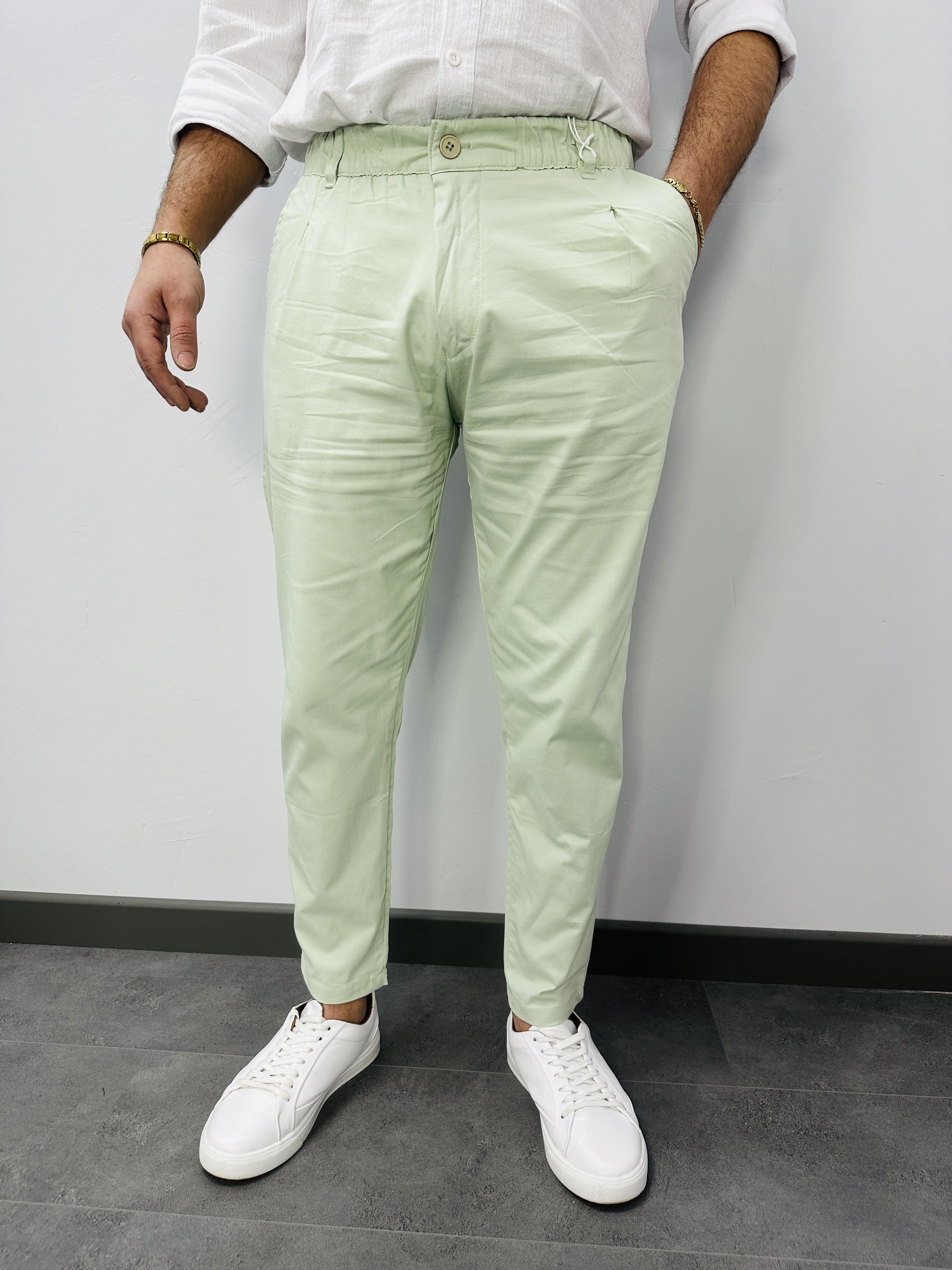 PİLELİ GABARDİN JOGGER PANTOLON ÇAĞLA YEŞİLİ