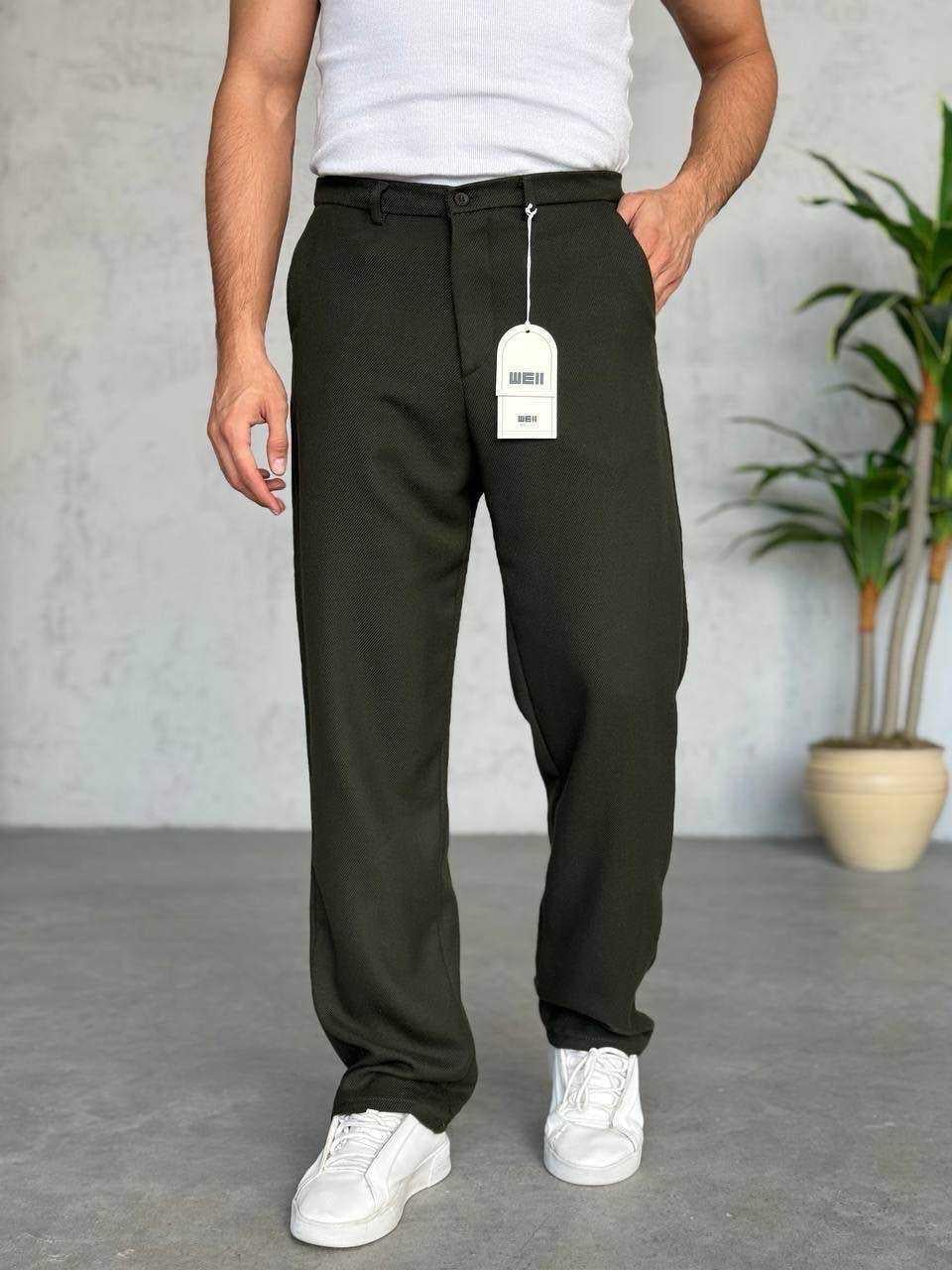 REGULAR KALIP KUMAŞ PANTOLON HAKİ