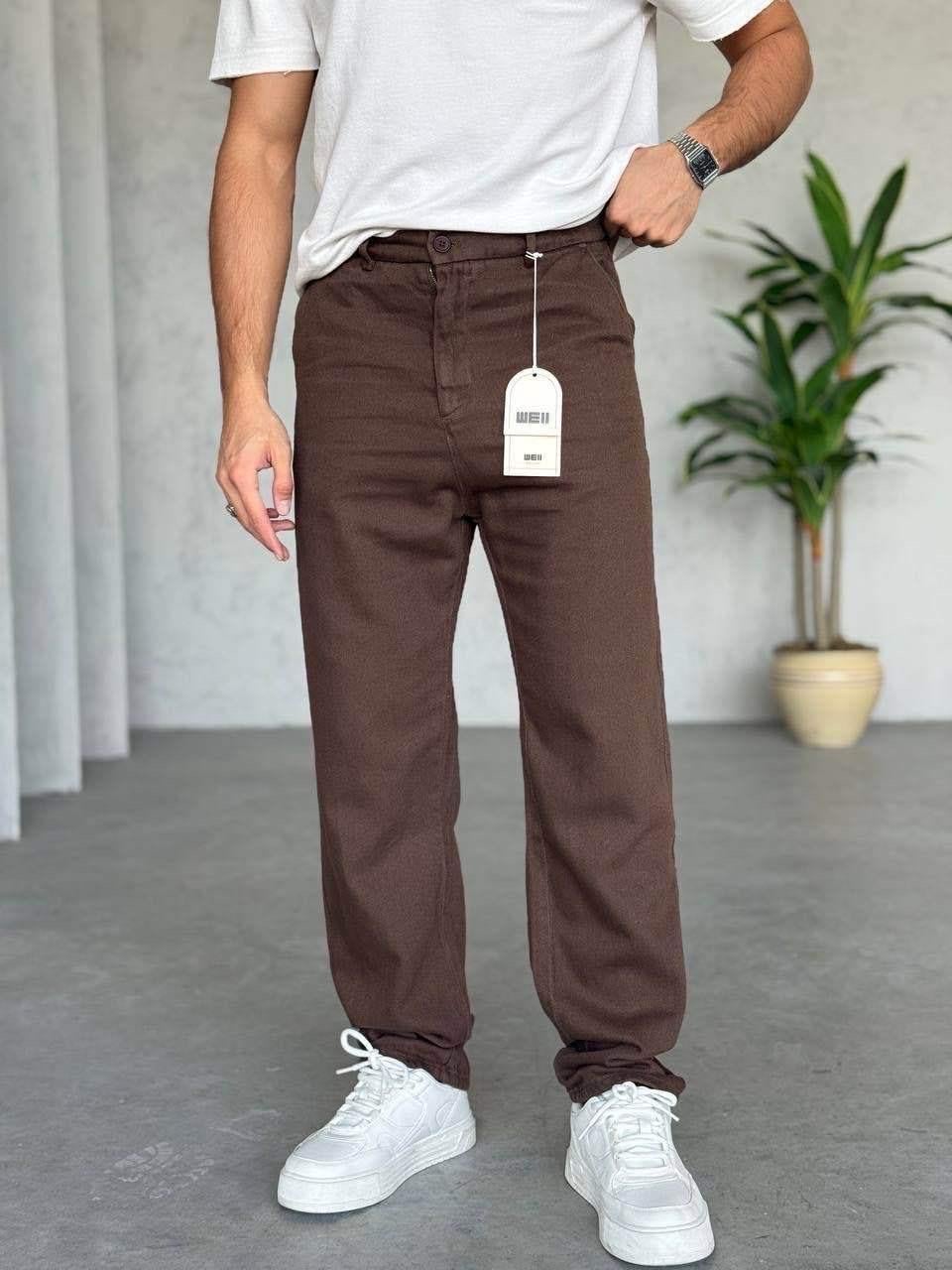 REGULAR KALIP PAMUK PANTOLON KAHVE