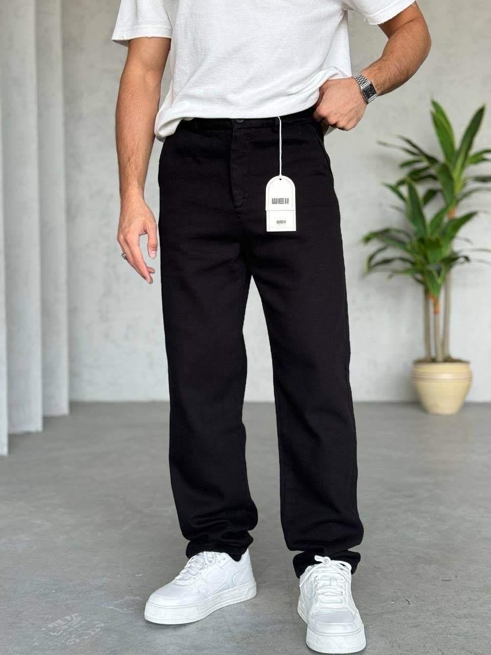 SİYAH REGULAR KALIP PAMUK PANTOLON