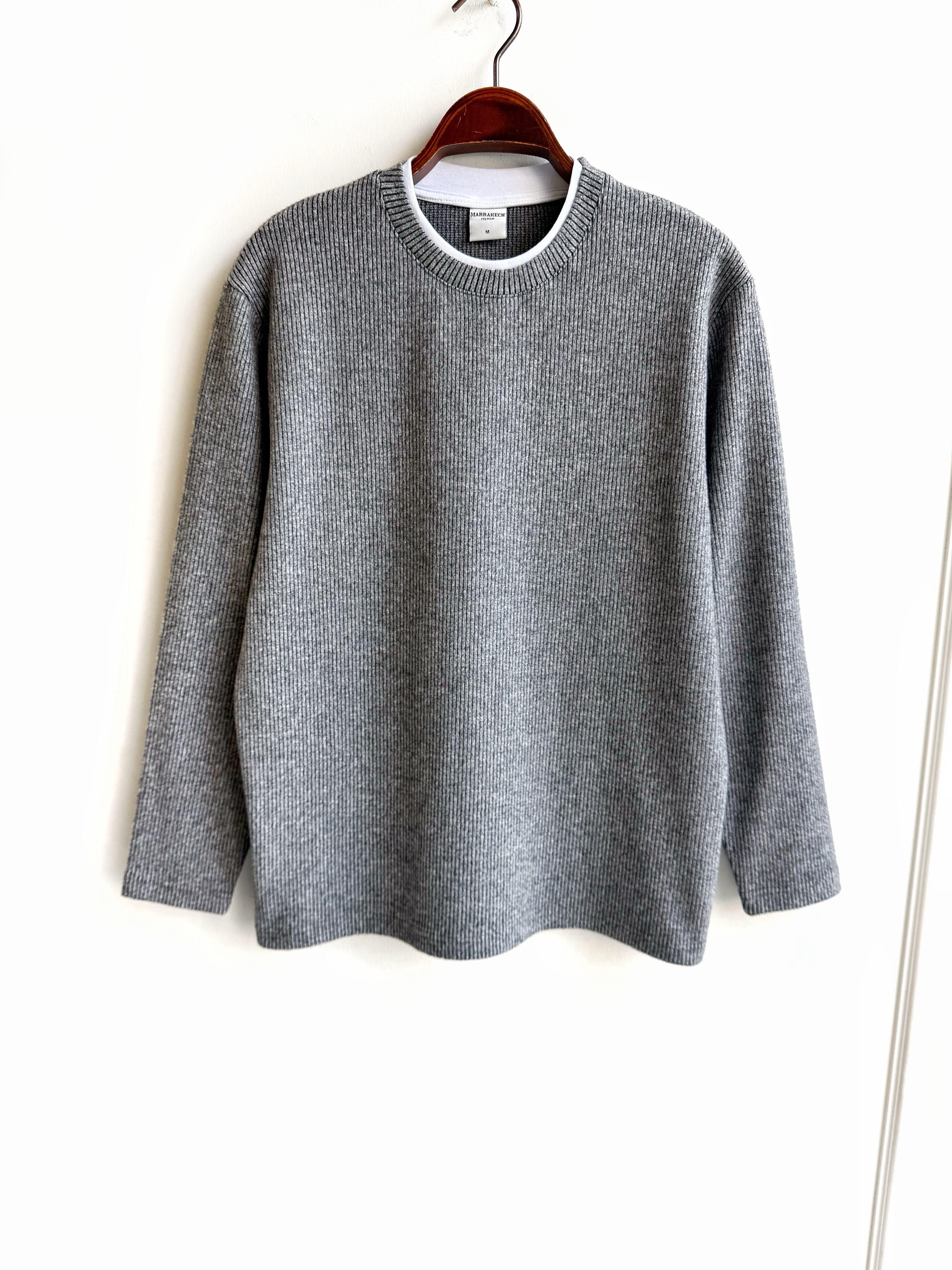 T-SHİRT DESENLİ SWEAT GRİ