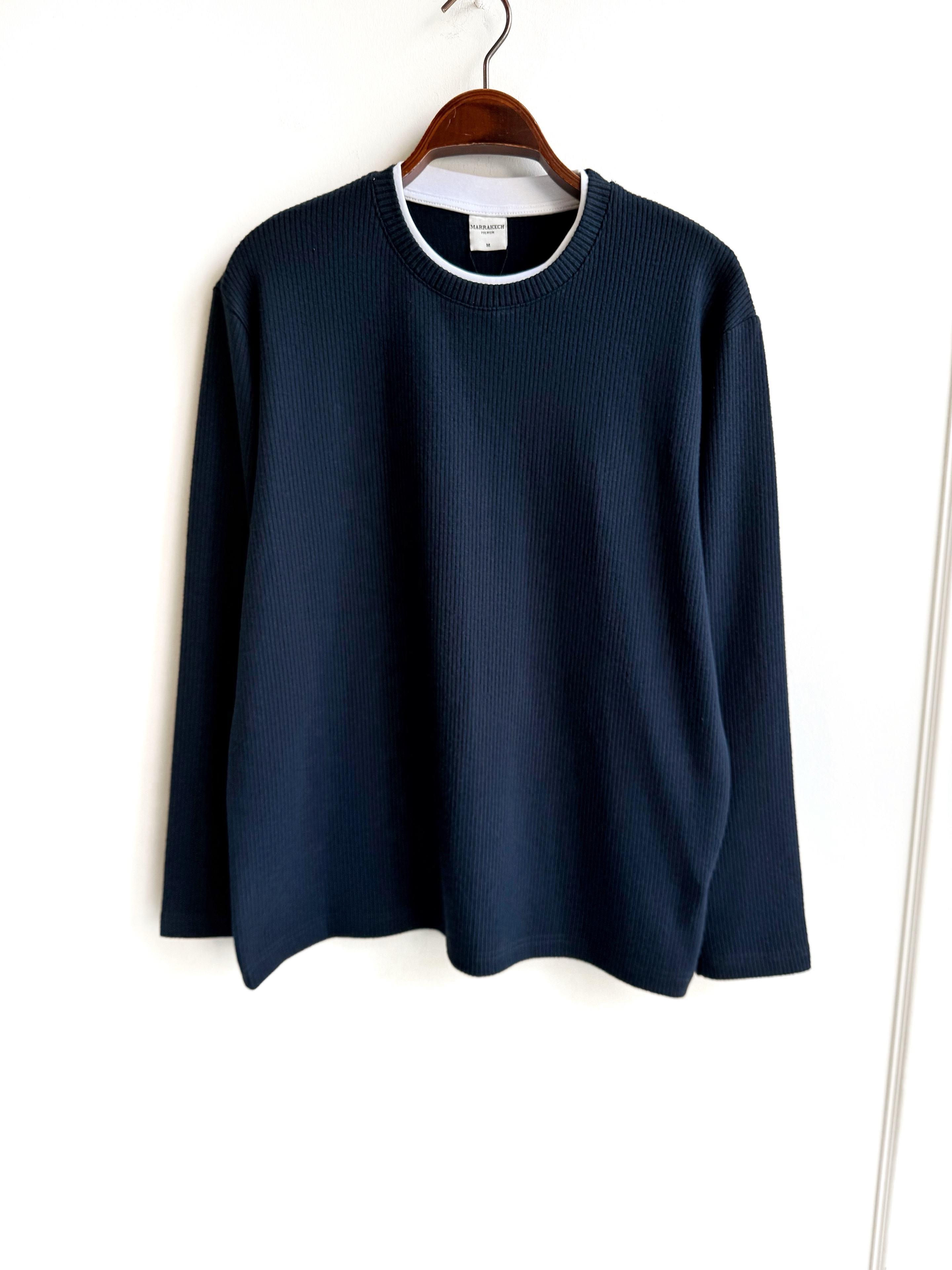 T-SHİRT DESENLİ SWEAT LACİVERT