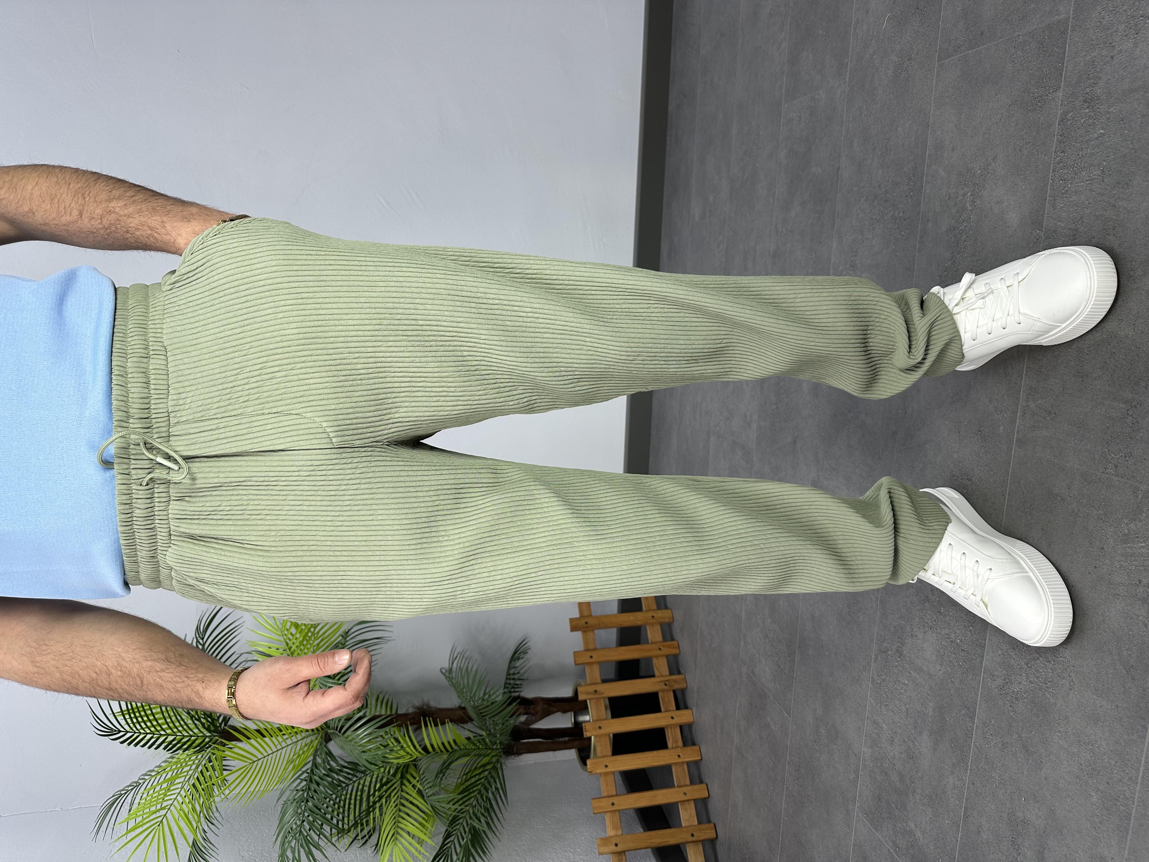 YEŞİL OTTOMAN BAGGY PANTOLON
