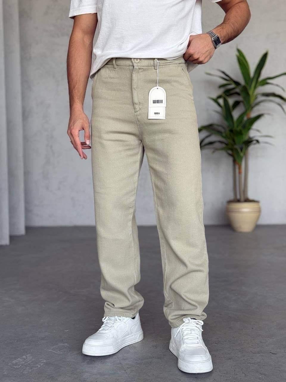 YEŞİL REGULAR KALIP PAMUK PANTOLON 