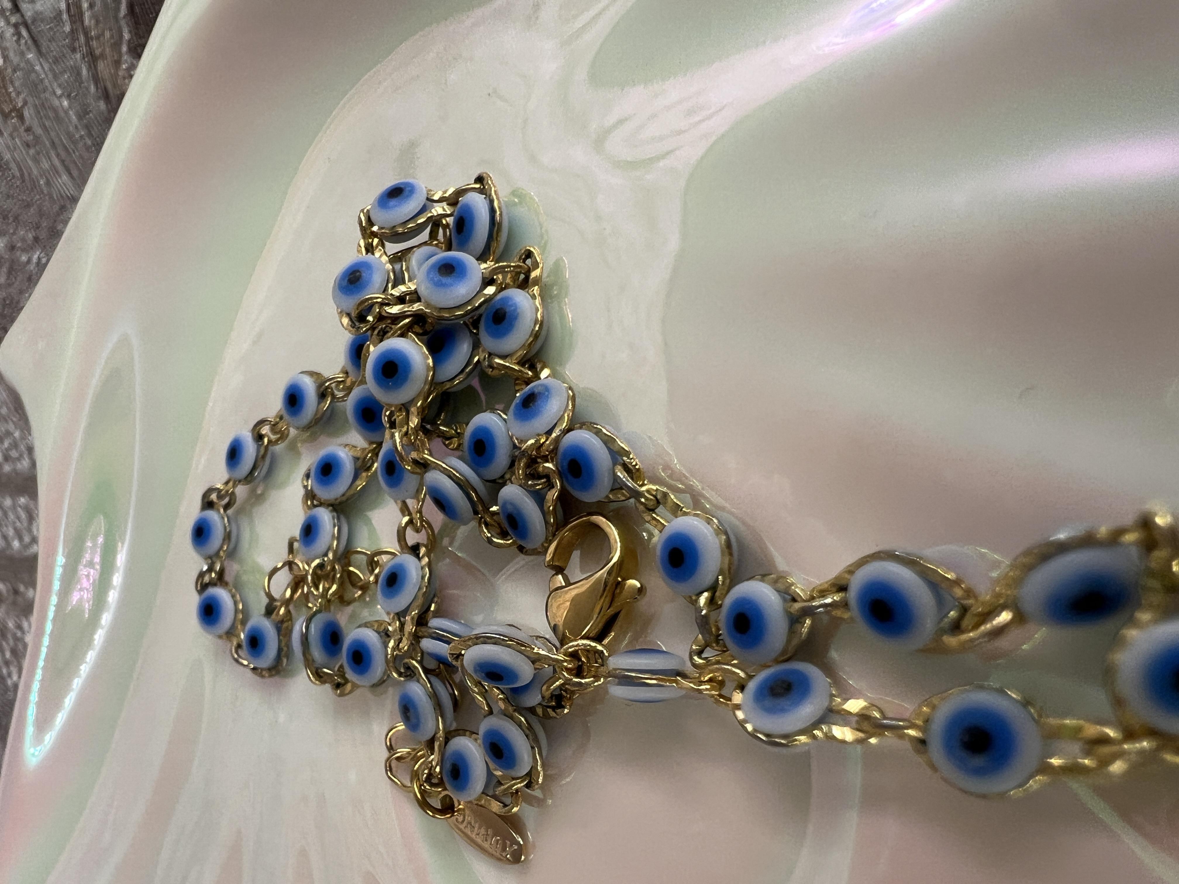 40 cm BEYAZ NAZAR VIP CHOKER