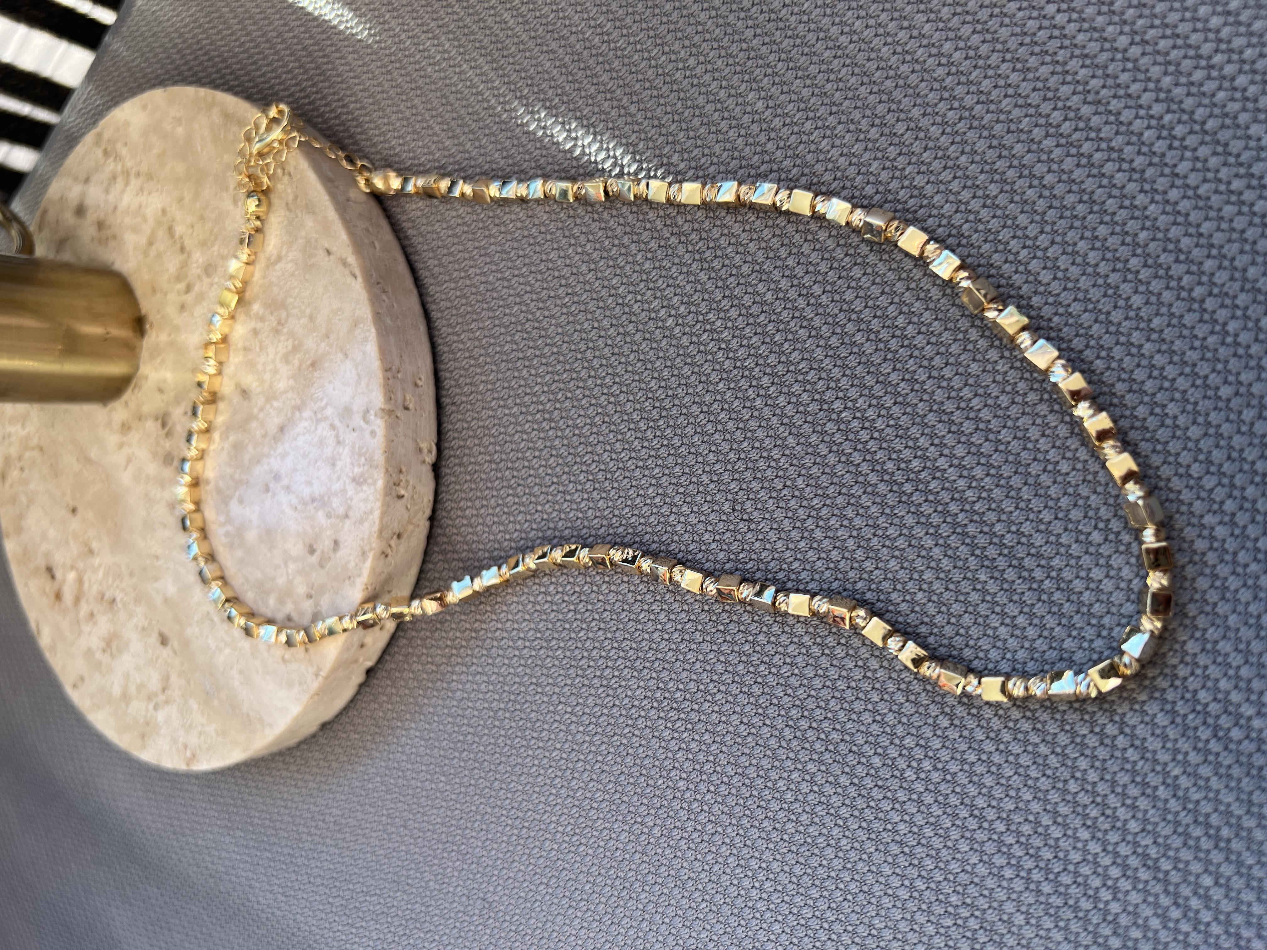 45 CM GOLD KÜP GOLD DORİKA KOLYE