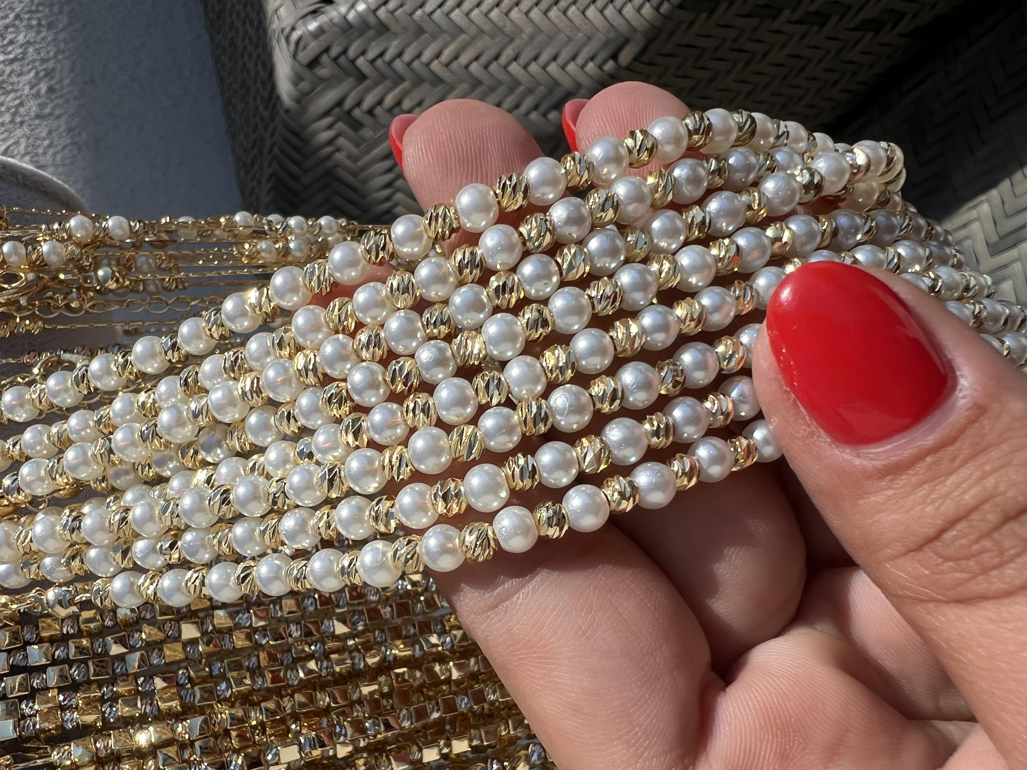 45 CM MİNİMAL İNCİ DORİKA KOLYE