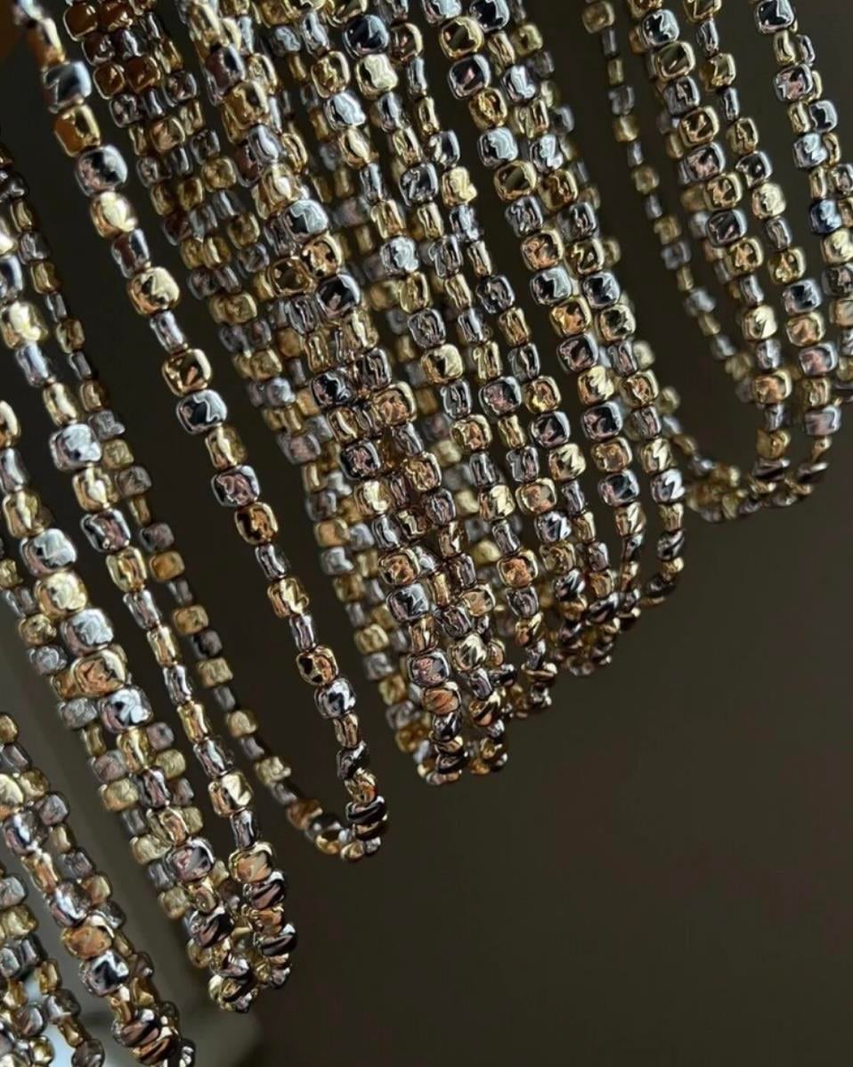 ÇAKIL TAŞI ÇİFT RENK KOLYE