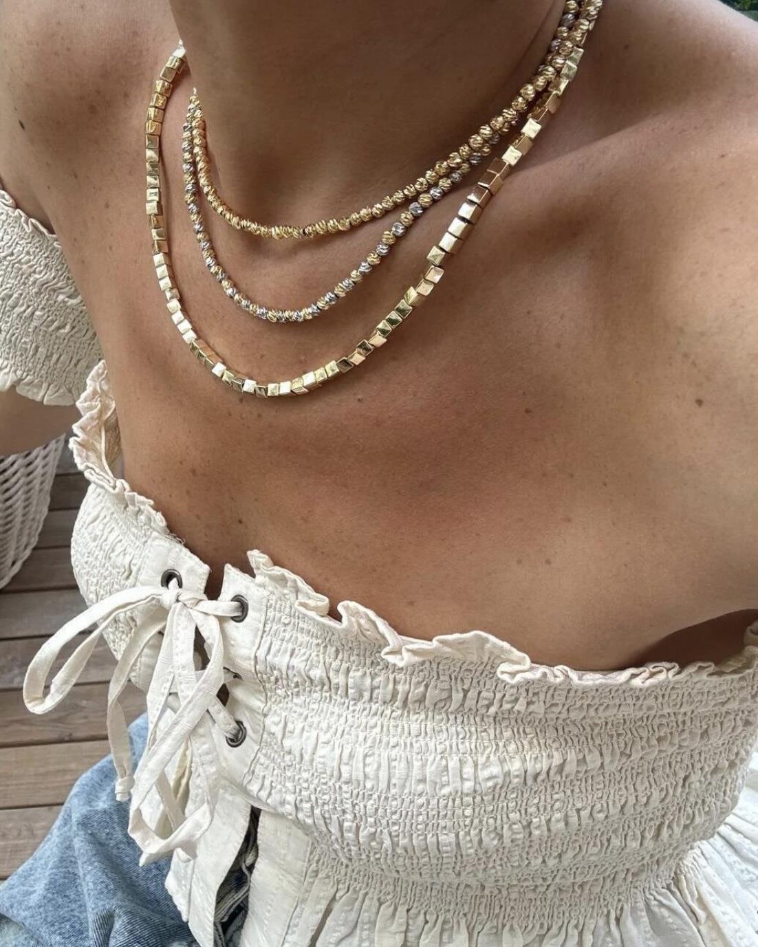 FULL KÜP GOLD KOLYE 48 CM