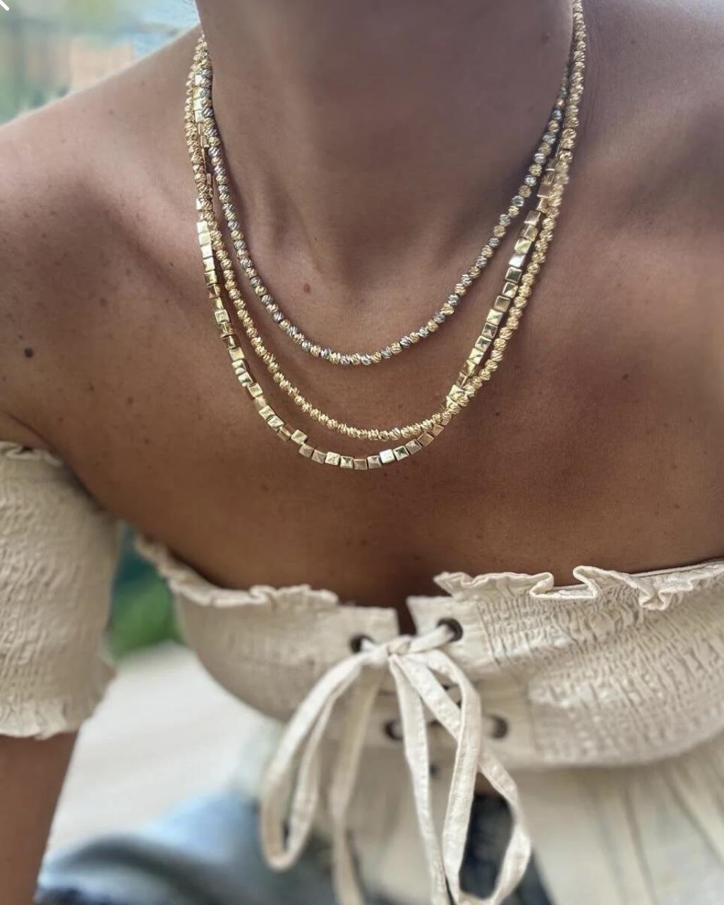 FULL KÜP GOLD KOLYE 48 CM