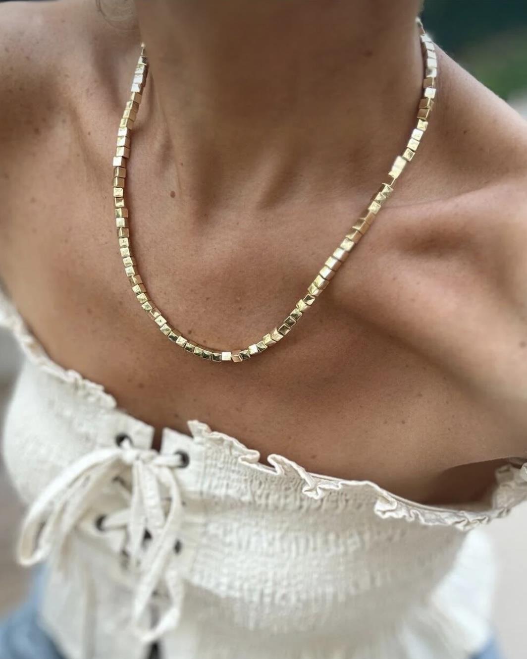 FULL KÜP GOLD KOLYE 48 CM