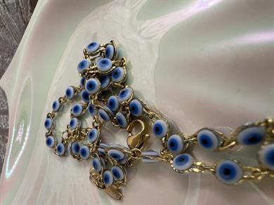 40 cm BEYAZ NAZAR VIP CHOKER