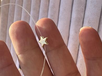 45 cm altın duruş hayalet yıldız kolye