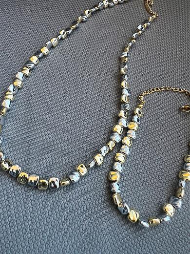 ÇAKIL KOLYE VE BİLEKLİK İKİLİ