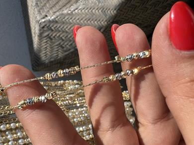 ÇİFT RENK TEL DORİKA KOLYE