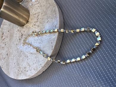 GOLD KÜP GÜMÜŞ DORİKA BİLEKLİK