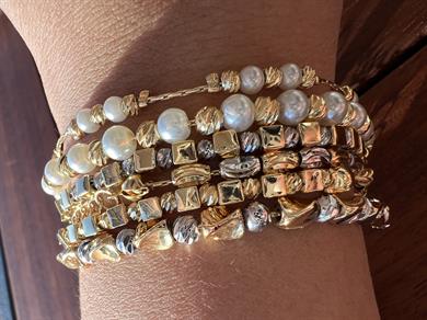 GOLD KÜP GÜMÜŞ DORİKA BİLEKLİK