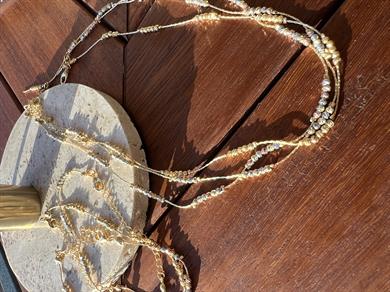 GOLD RENK TEL DORİKA KOLYE