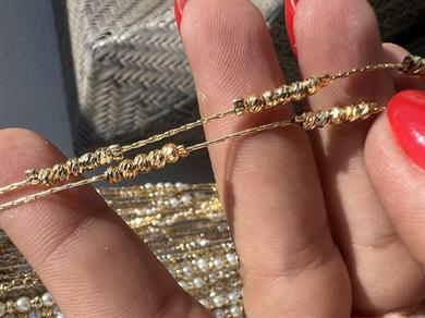 GOLD RENK TEL DORİKA KOLYE