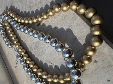 GÜMÜŞ İRİ TOPCUK KOLYE