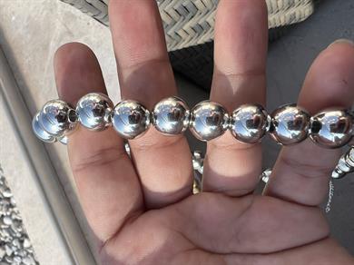 GÜMÜŞ İRİ TOPCUK KOLYE