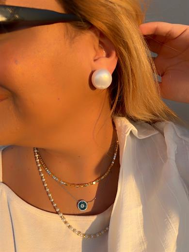 İRİ XL İNCİ BASIK TOP KÜPE