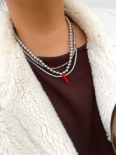 İTALYANLAR İÇİN ŞANS SİMGESİ BİBER TOPCUK KOLYE