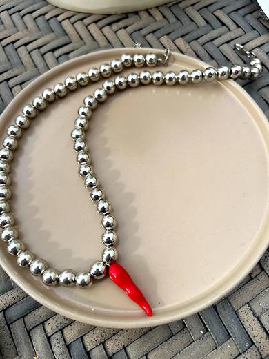 İTALYANLAR İÇİN ŞANS SİMGESİ BİBER TOPCUK KOLYE