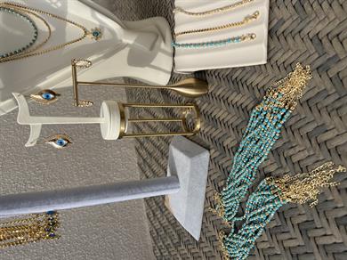 MAVİŞ FİRUZE GOLD DORİKA BİLEKLİK